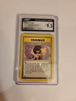 Pokemon Gym Challenge Sabrina's Psychic Control CGC 9.5 Tag Error PK2803 - Image 1