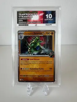 Team Rocket’s Tyranitar 096/182 - Pokemon Center Stamped - PERFECT ACE 10 - Image 1