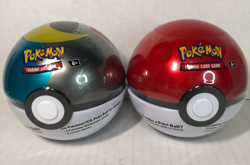 Pokemon TCG PokeBall Tin Pack H24 [Moon Ball & Poke Ball LOT] 6 booster packs - Image 1