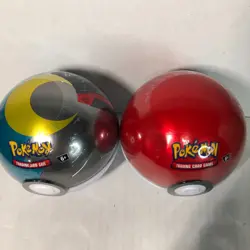 Pokemon TCG PokeBall Tin Pack H24 [Moon Ball & Poke Ball LOT] 6 booster packs - Image 2