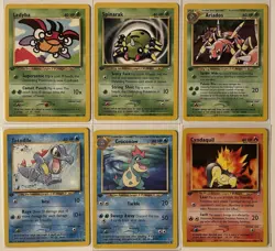 Vintage Pokemon 1st Edition Card Lot Of 6 Neo Genesis Set 1999/2000 Rares - Image 1