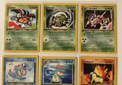 Vintage Pokemon 1st Edition Card Lot Of 6 Neo Genesis Set 1999/2000 Rares - Image 4
