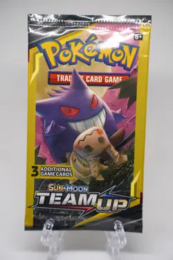 Pokemon TCG Team Up Mini Booster Pack 3 Card Gengar Mimikyu Art Factory Sealed - Image 1