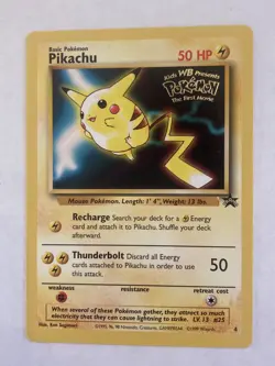 Pikachu 4 WB The First Movie Black Star Promo Pokemon Card - Image 1