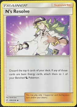 N's Resolve 200/236 Sm-Cosmic Eclipse Regular - Pokemon Card - Image 1