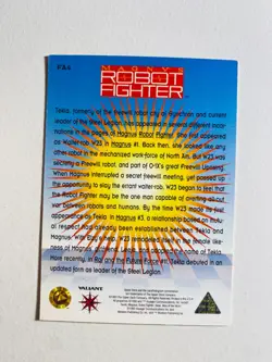1993 VALIANT UPPER DECK #FA4 MAGNUS ROBOT FIGHTER PROMO NM-MT CARD - Image 2