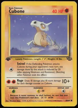 Cubone [1st Edition] #50 Jungle Pokemon Card - Image 1
