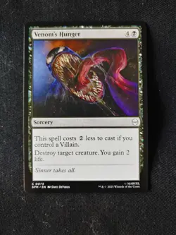 MTG: Spider-Man: VENOM'S HUNGER, SORCERY FOIL - 73/286 Common SPM NM 2 CARD LOT - Image 3