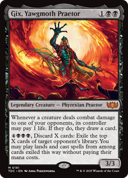 Gix, Yawgmoth Praetor #181 | NM | Tarkir Dragonstorm Commander TDC Magic MTG - Image 1