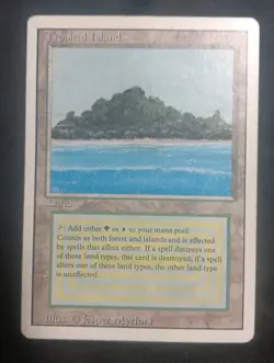 MTG Tropical Island Revised 3rd Edition Regular Rare MP-HP - Image 1