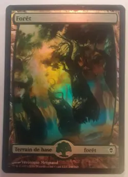 Foret Full Art Zendikar VF PREMIUM / FOIL French Textless Forest - Magic mtg 248 - Image 1