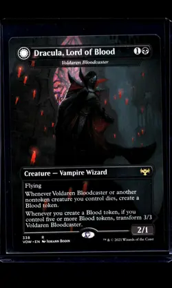 2021 MTG Magic The Gathering Crimson Vow Borderless #338 Dracula Lord of Blood - Image 1