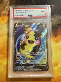 2020 POKEMON SWORD & SHIELD #190 FULL ART/MORPEKO V PSA 9 - Image 2