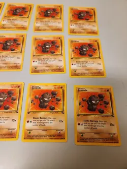 Geodude - 1st Edition - Fossil - Pokemon TCG - 47/62 MP LOT x15 - Image 3