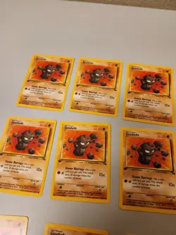 Geodude - 1st Edition - Fossil - Pokemon TCG - 47/62 MP LOT x15 - Image 5