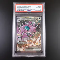 PSA 10 Team Rocket's Nidoking ex 233/182 Pokemon Destined Rivals Full Art Graded - Image 1