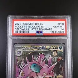 PSA 10 Team Rocket's Nidoking ex 233/182 Pokemon Destined Rivals Full Art Graded - Image 2