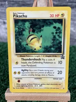 Vintage Original Pikachu LV5 #25 1999-2000 Wizards Black Star Promo Pokemon TCG - Image 1