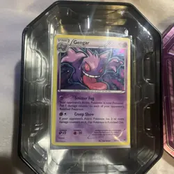 2016 Pokemon TCG Gengar Collector Tin - Hang Tab used - Image 5