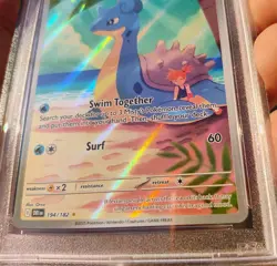 2025 Pokemon Destined Rivals Illustration Rare Misty's Lapras Holo #194 PSA 9 - Image 4