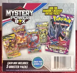 Pokemon Mystery Power Box - 5 Booster Packs (Chase Pack Seeded 1:10) New Sealed - Image 2