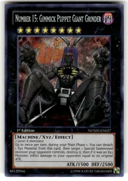 Yugioh Number 15: Gimmick Puppet Giant Grinder NUMH-EN027 Secret Rare NM - Image 1