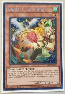 Yugioh! Droll & Lock Bird (Alternate Art) - RA02-EN006 - Secret Rare - 1st Ed - Image 1