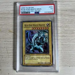 2004 YU-GI-OH! SDK EVOLUTION 1ST EDITION BLUE-EYES WHITE DRAGON SKE-001 PSA 3 - Image 1