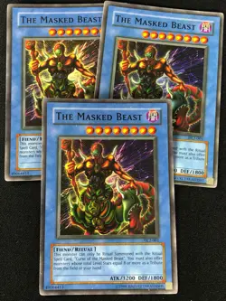 YUGIOH THE MASKED BEAST DL2-001 SUPER X3 (MP) - Image 1