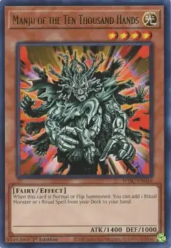 Yugioh! Manju of the Ten Thousand Hands - WISU-EN046 - Rare - 1st Edition Near M - Image 1