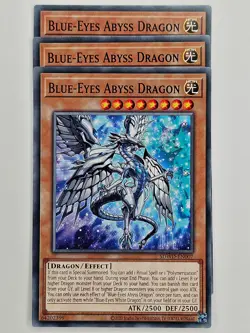 Yu Gi Oh - 3x SDWD-EN007 Blue-Eyes Abyss Dragon - Common - Image 1
