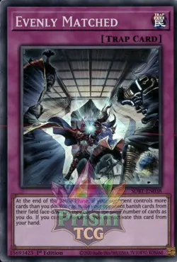 1st ed Evenly Matched super rare SDBT-EN038 Yugioh - Image 1