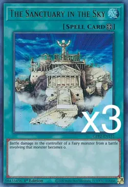 3X Yugioh The Sanctuary in the Sky GFP2-EN151 Ultra Rare 1st Edition NM - Image 1
