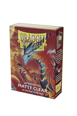 Dragon Shield japanese size matte clear 60 outer sleeves small per carte yugioh - Image 1
