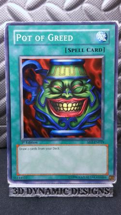 | Yugioh Pot of Greed SD3-EN019 1st Structure Deck Blaze Of Destruction HP ?? | - Image 1