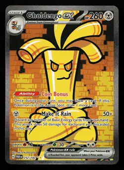 Gholdengo ex 252/182 Special Illustration Rare Paradox Rift Pokemon Card - Image 1