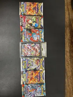 Pokemon Lot #8 6 Sealed Packs And A Graded Card - Image 1