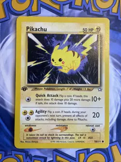 Pokemon Card - Pikachu Neo Genesis 70/111 1st Edition LP - Image 1