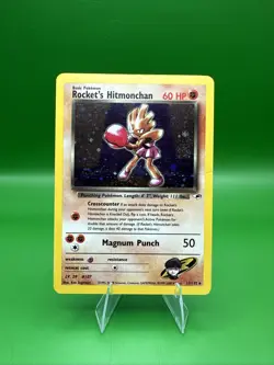 Pokemon TCG Rockets Hitmonchan Holo Rare Card 11/132 Gym Heroes WOTC LP - Image 1