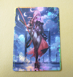 Black Shadow Nikke Goddess of Victory Beauty Anime Girl Holo waifu Card - Image 1