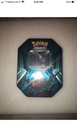 Pokemon TCG Mighty Mysterious Darkrai Tin & Promo Card - Factory Sealed - Image 1