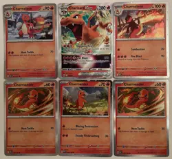 Pokemon Card Lot Of 6 Charizard, Charmander VStar Holo Rares Various Sets TCG NM - Image 1