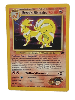 Brock's Ninetales 3/132 Gym Challenge Holo - NM Rare Pokemon Card 2000 - Image 1
