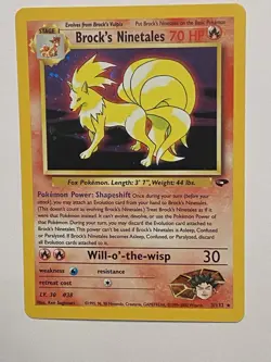 Brock's Ninetales 3/132 Gym Challenge Holo - NM Rare Pokemon Card 2000 - Image 2