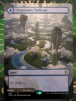 MTG Clearwater Pathway Murkwater Pathway (Borderless) Zendikar Rising Regular NM - Image 1