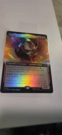 MTG Avatar Roku, Firebender TLE 0191 M NM FOIL Extended Art - Image 1