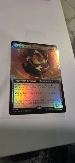 MTG Avatar Roku, Firebender TLE 0191 M NM FOIL Extended Art - Image 2