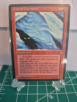 Glacial Crevasses Ice Age Single Mtg Vintage X1 Burn Red - Image 1