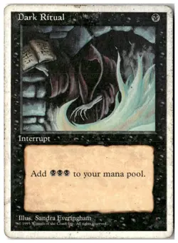 MTG Dark Ritual - 4th Edition Heavily Played English - Image 1
