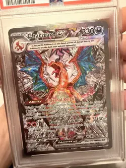 Pokemon PSA 2023 OBF EN Charizard Glurak ex special illustration rare 9 mint - Image 4